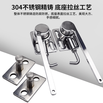 冷库气调库门板压紧冷藏保鲜库密封门拉手不锈钢紧压件气调门配件