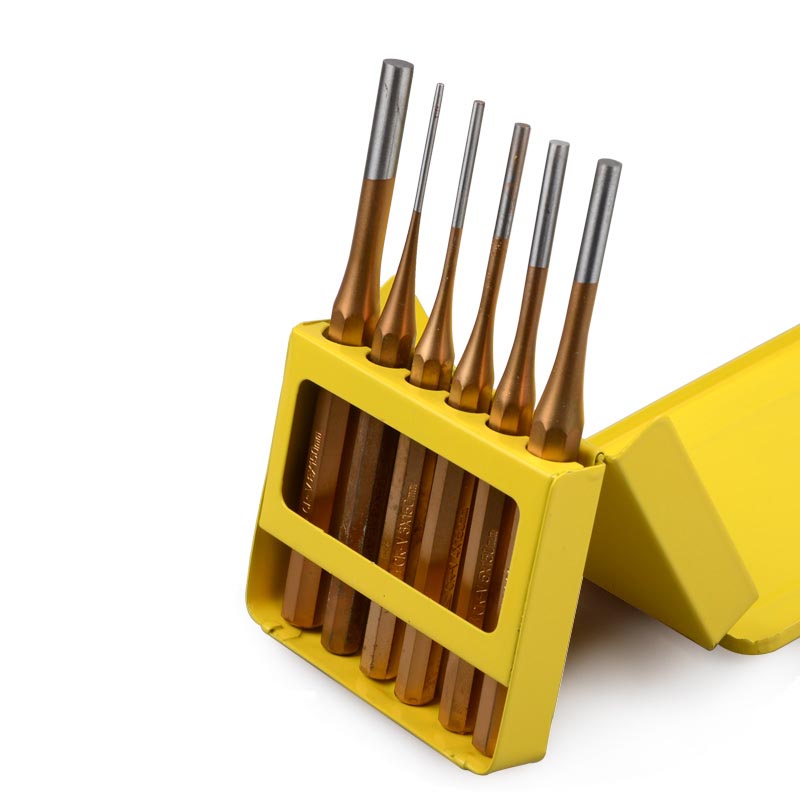 波斯工具 6件套销冲 圆柱冲套装 打孔冲子 冲头圆锥打孔器凿