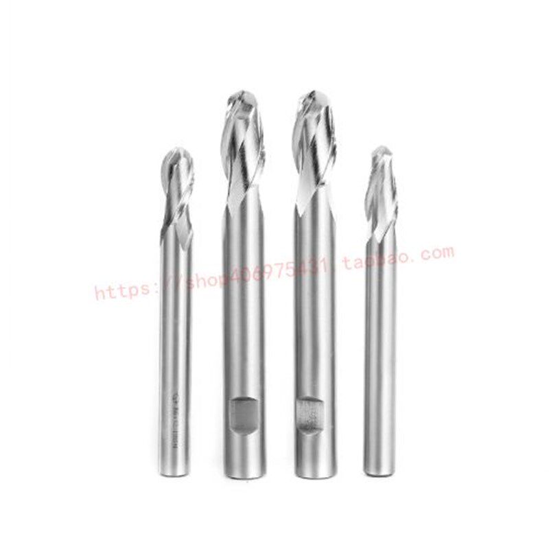 伊海超不锈钢洗刀硬直柄球头外R刀圆弧铣刀白钢球刀R05R1R2R125mm