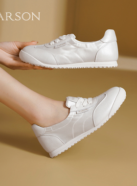 哈森德训鞋2025夏季新款运动休闲舒适内增高薄款女鞋HWCM250107