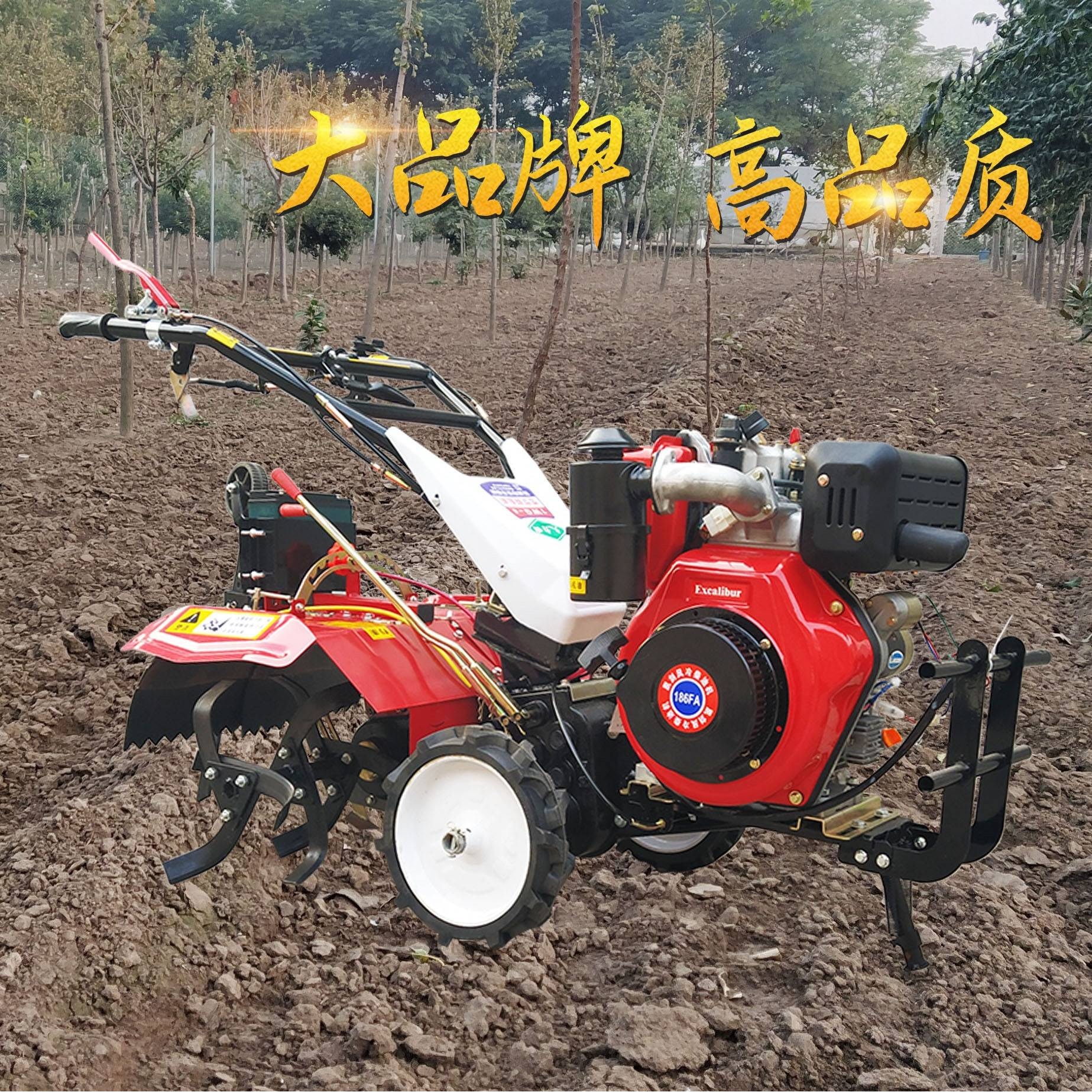 自走新式小型农用手扶四驱汽柴油耕田耕地犁地松土起垄旋耕微耕机