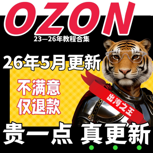 俄罗斯跨境电商OZON实战教程合集开店运营新手学习课程视频资料课