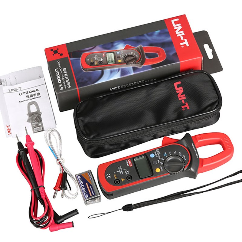 优利德UT201钳形电流表交直流钳形万用表数字万能表高精度UT204a