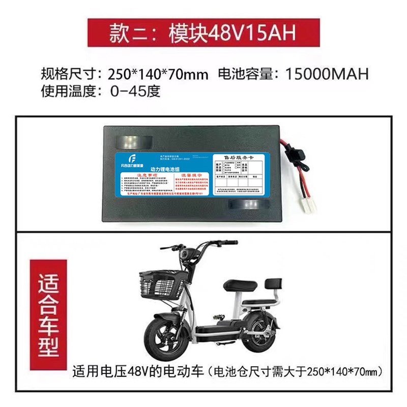 48V锂电池新日爱马电动车电动车锂电池48V12AH大容量天能星恒模块