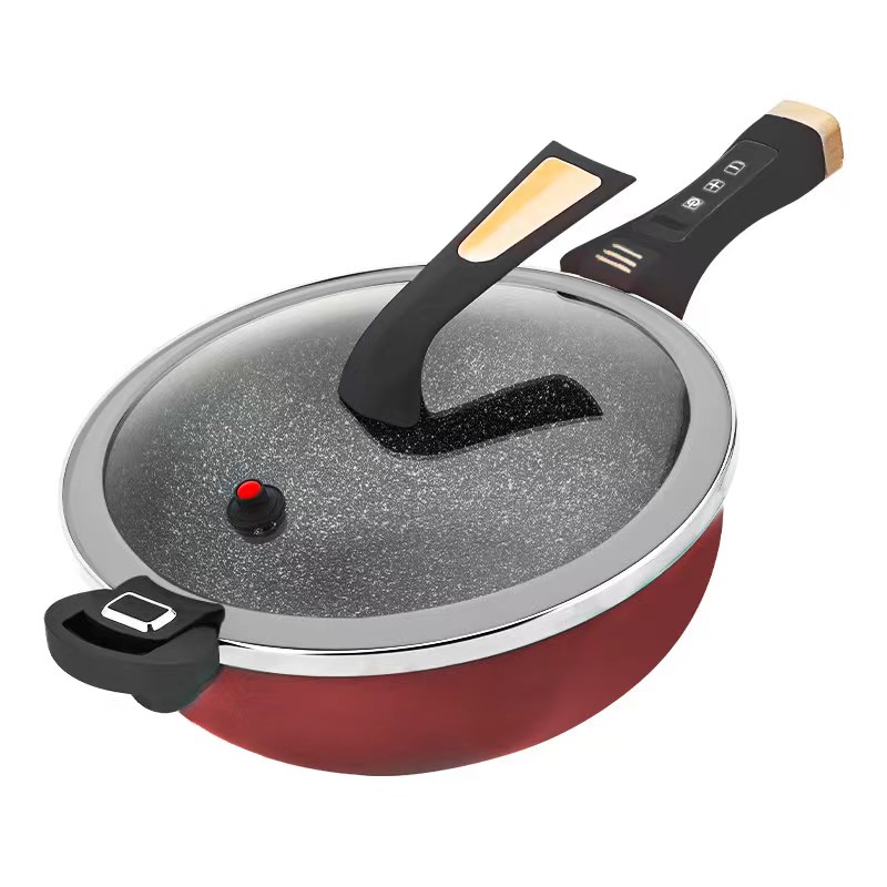大功率电炒锅多功能家用电炒菜炒锅电煮锅插O电锅爆炒一体电炒菜