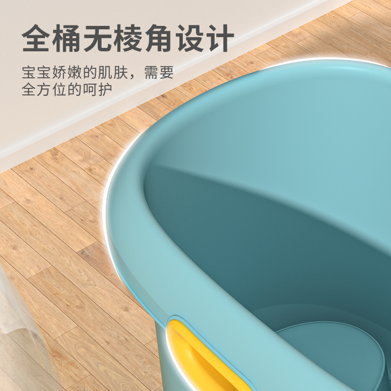 儿童泡澡桶d小孩洗澡桶婴儿浴盆宝宝洗澡盆大号可坐冬天家用沐浴