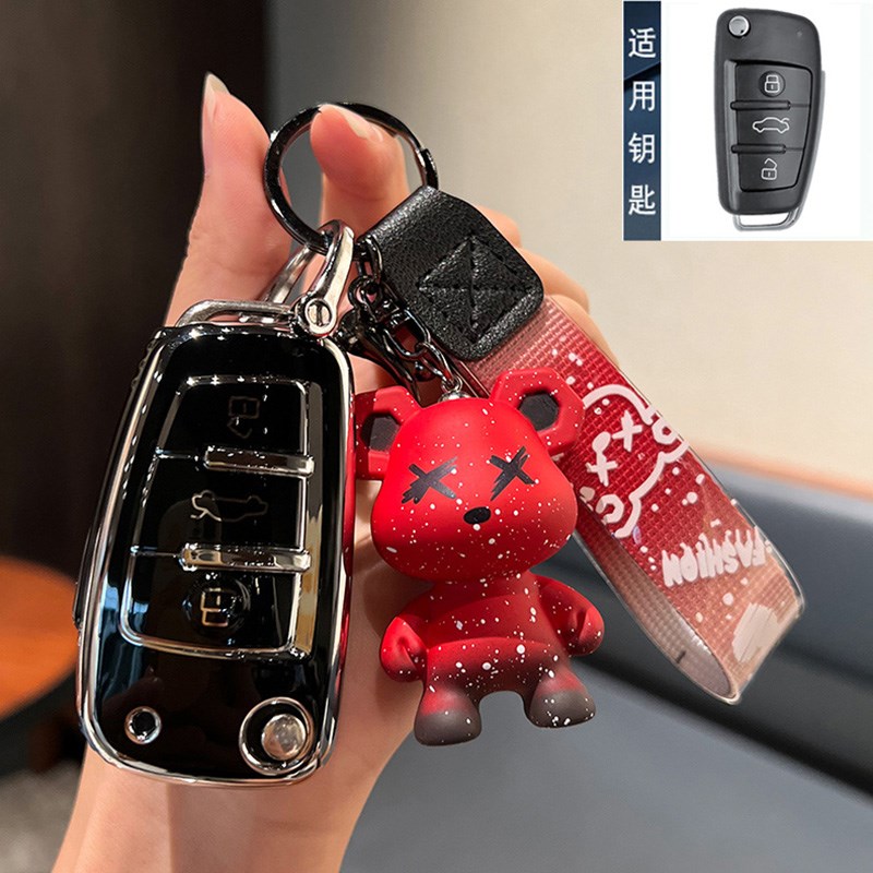 A4L钥匙套d15/16/17老款A6L Q7 Q5L女8 车Q4 S4包S5扣A8壳