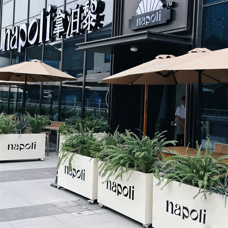 定制可移动花箱铁艺户外花坛室外广场咖I啡店外摆隔断种植槽带轮