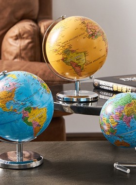 创意摆件家居饰品地球仪自转v办公室桌面书柜儿童房间装饰学生礼