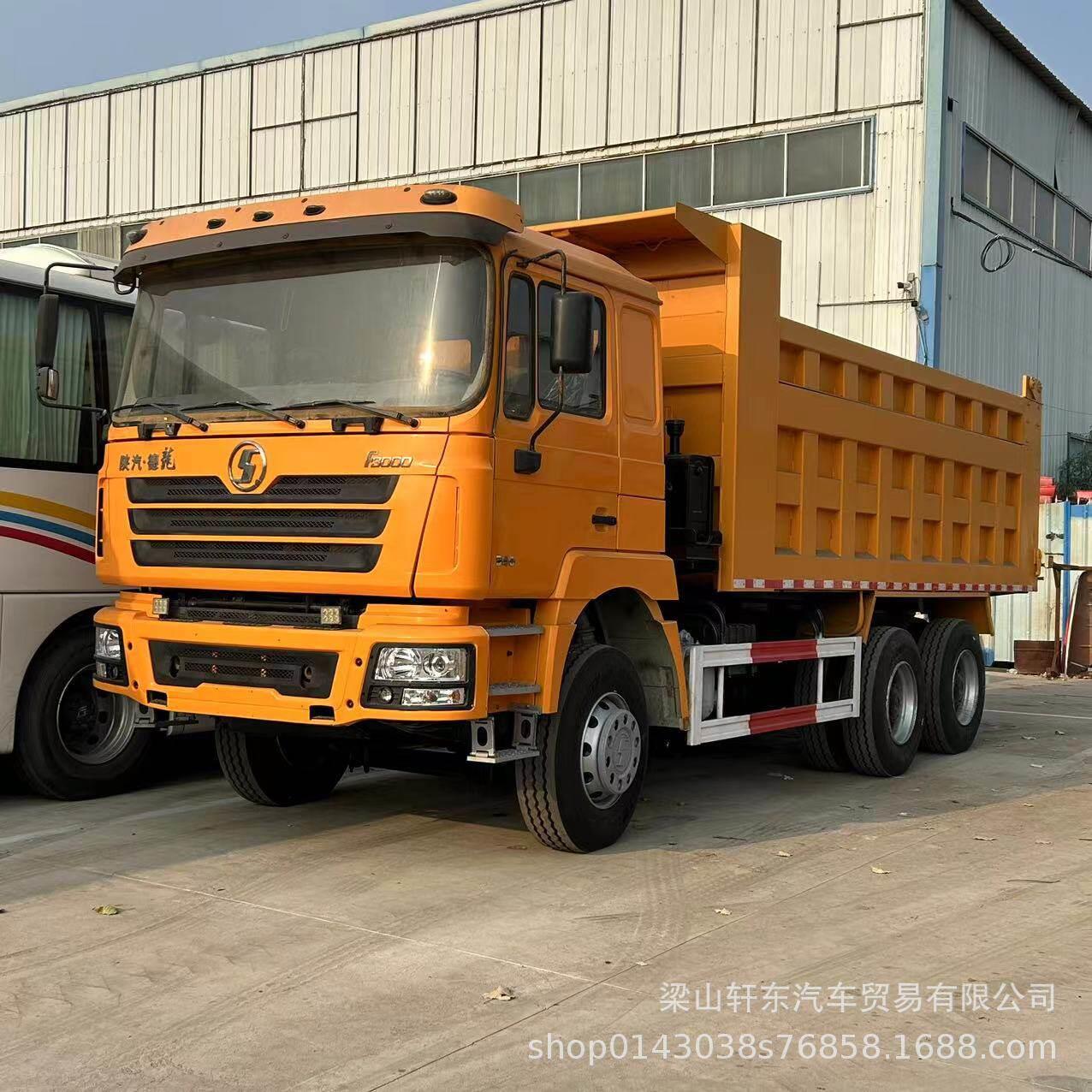 出售二手德龙自卸车 后八轮自卸侧翻渣土车 八成新翻斗车自卸车