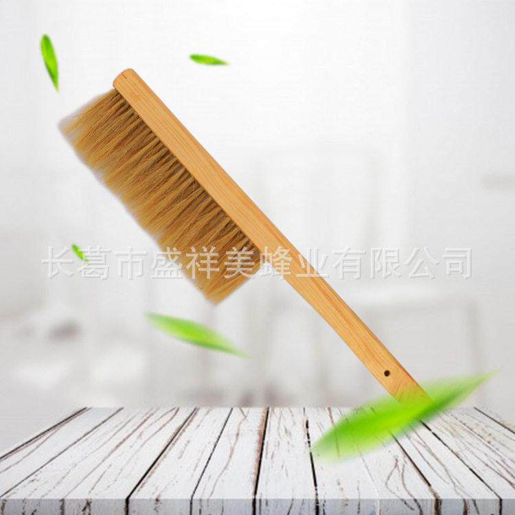 养蜂工具双排猪鬃三排马尾木柄塑料蜂扫蜜蜂刷子柔软度养蜂厂