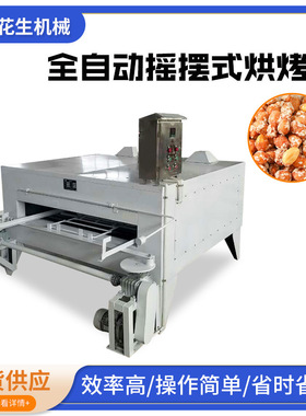 全自动摇摆式烘烤炉 不锈钢裹衣花生机械 日本豆可可豆平摇摆炉