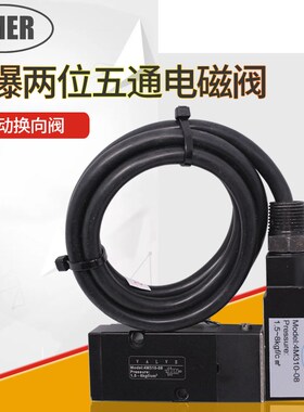 防爆两位五通电磁阀DC24V换向阀气缸二位电磁阀气动换向阀气阀
