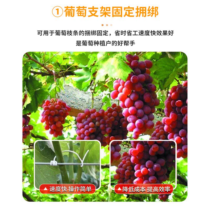 电镀锌包塑细铁丝光缆通信绑扎带园艺扎条绑藤枝架的塑料绑丝扎丝