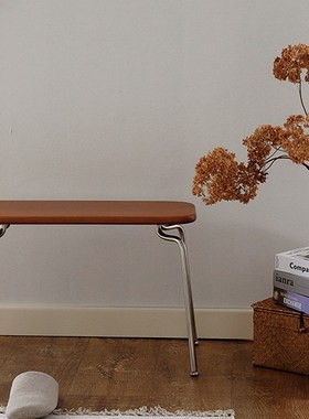 minimore蚂蚁玄关凳北欧简约家用门口实木换鞋化妆多功能小凳子