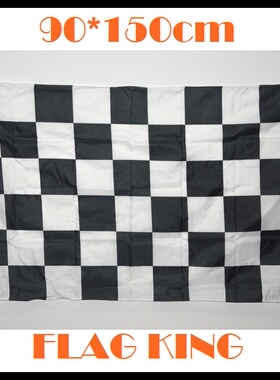 现货90*150cm 3*5ft 黑白格子 赛车旗 Racing Checkered flag