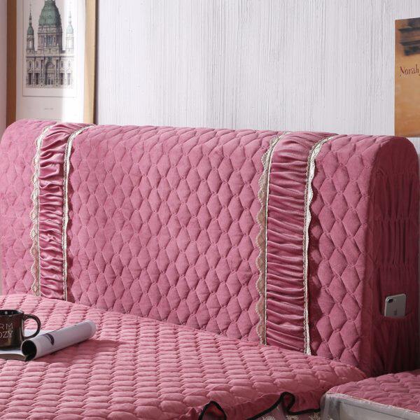 水晶绒夹棉弹力全包床头罩床头套床头软包靠背套皮床防尘保护套