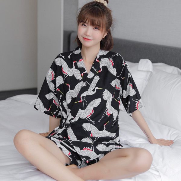 汗蒸服女款亚麻国风高档开衫情侣家居服男大码定制儿童洗浴桑拿服