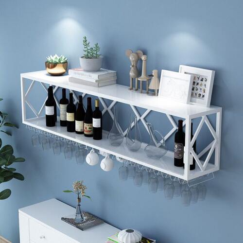 北欧铁艺壁挂式红酒架上墙家用吧台悬挂酒架酒柜葡萄酒饭店酒瓶架