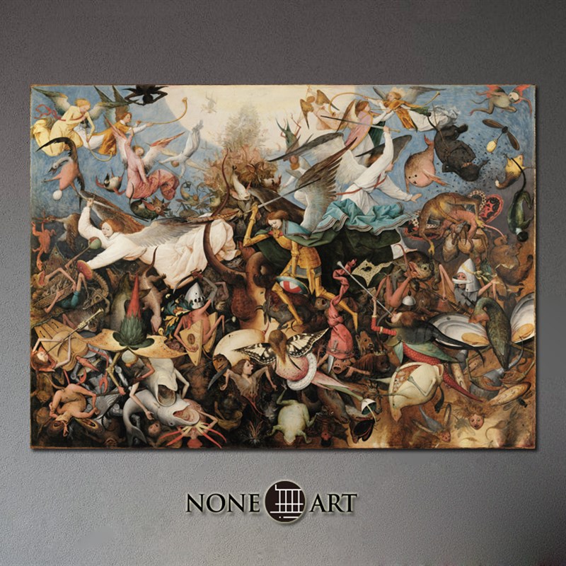 经典是轮回!勃鲁盖尔油画古典人像餐厅酒吧客厅酒店装饰画小众画图片