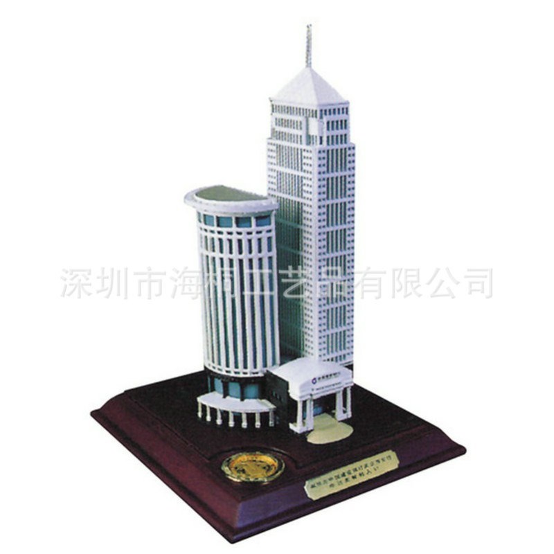 设计 合金喷油笔筒楼模 工艺品金属模型