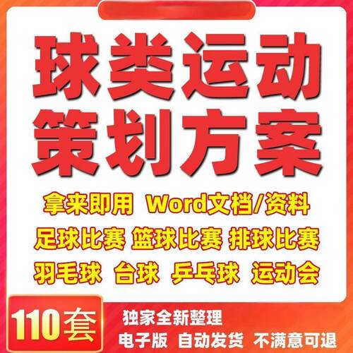 球类比赛活动方案策划书案例篮球足球乒乓球排球羽毛球台球网球