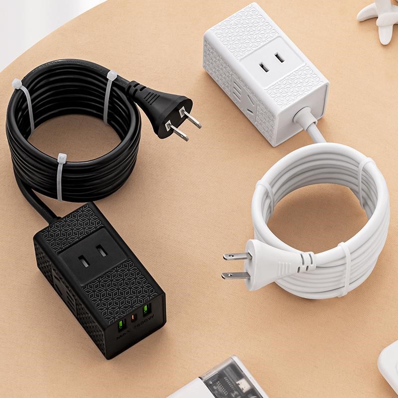 迷你插座两脚二项插头插板带线出差旅行便携电源转换Z器扩展插排