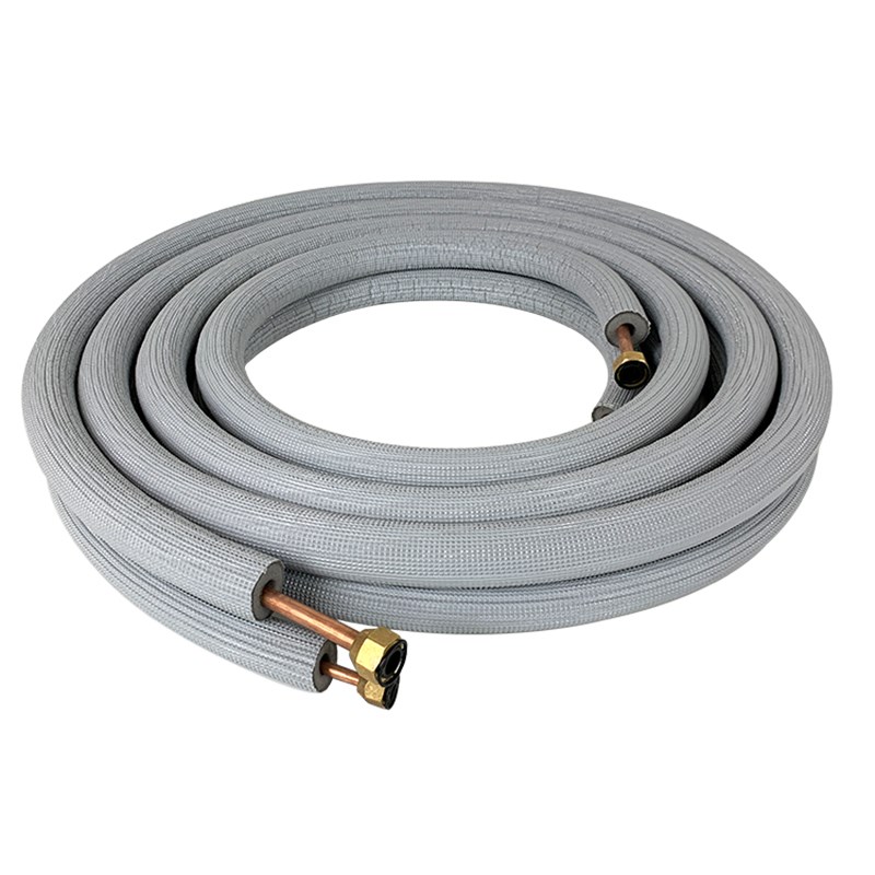 空调软态纯紫铜管波纹螺纹成品管1P1.5P2LP3匹延长连接0.8加厚