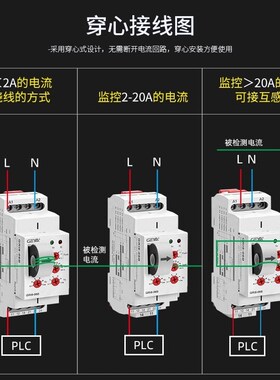 AY格亚GI8g-06A/过载检测保护过/欠电流监控继电器全自动2A-20