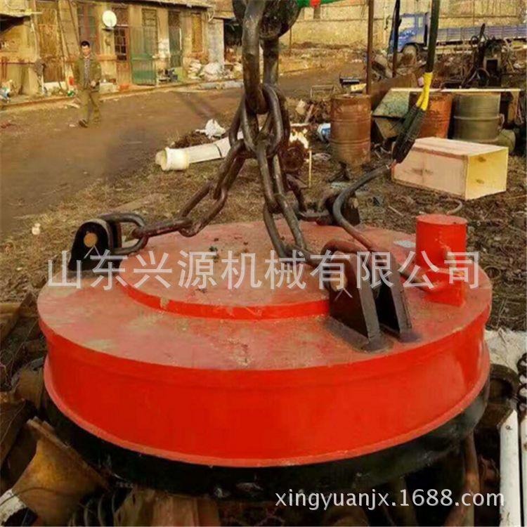电磁吸盘起重机吊装配件圆形废钢厂用5吨工业电磁吸盘抓钢吸盘