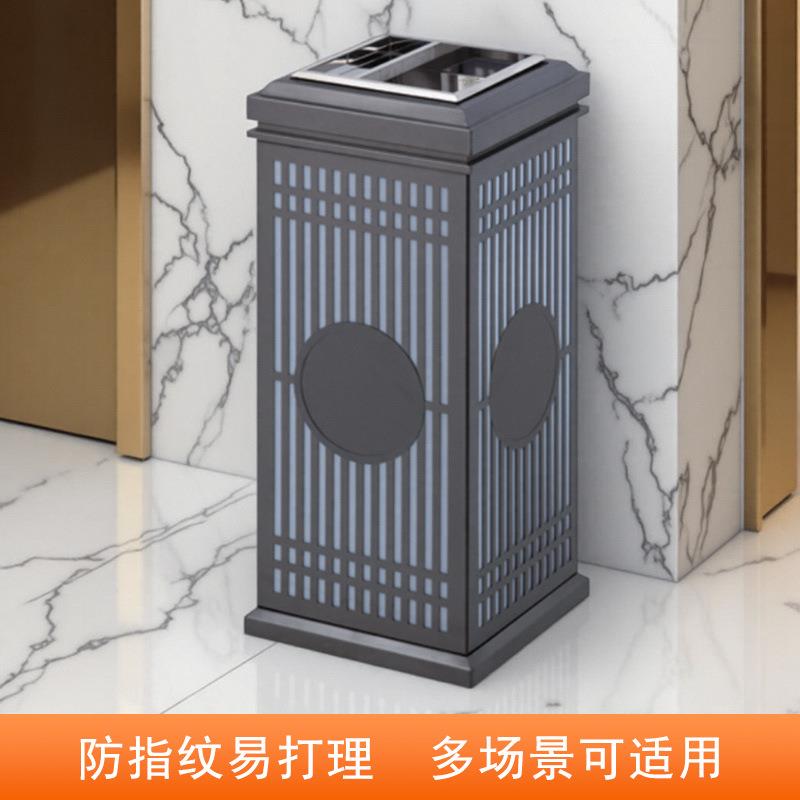 酒店大堂垃圾桶新中式商用写字楼电梯口灭烟桶餐厅商场果皮箱