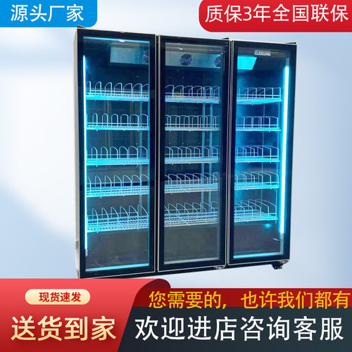 三门酒水饮料柜酒吧超市风冷冷藏展示柜网红冷藏展示柜单门啤酒柜