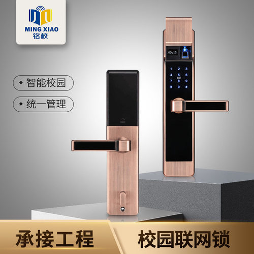铭校学校联网锁安防系统门锁指纹锁执手锁刷卡密码锁智能电子锁