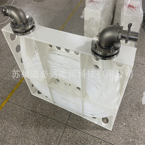 PFA冷热交换器 微型圆筒式PFA毛细管换热器管壳PFA冷热交换换热器