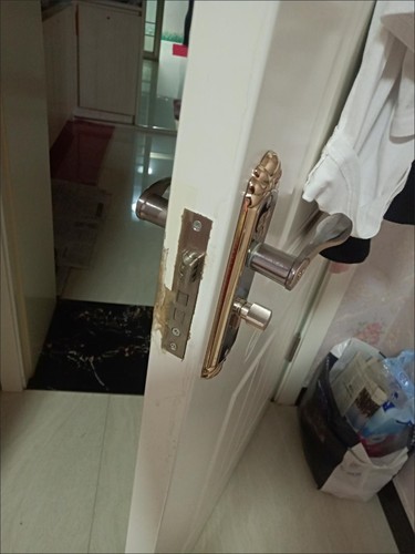 .福字锁5040锁体室内卧室木门锁小50锁体把手可选自动反锁孔距148