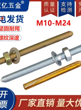 国标化学锚栓高强度化学膨胀螺丝药栓化学螺栓m10m12m14m16m18m24