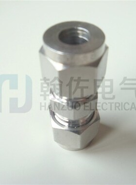 不锈钢304卡套变径直通中间 英制1/8 1/2钢管快装免焊管接头 耐压