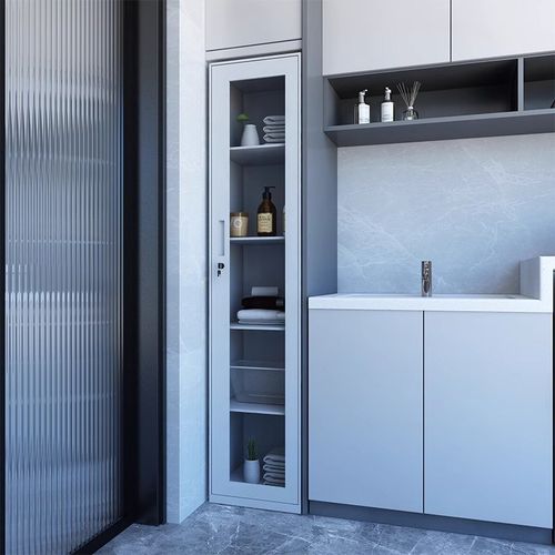 家用单人柜卧室出租房更衣柜办公室铁皮柜资料柜档案柜带锁小柜子