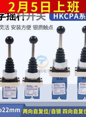 红开HKCPA22复双向主令摇杆十字开关开关自AHKC-PA22CR