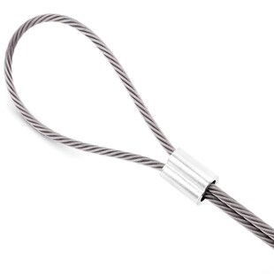 钢丝绳专用八字型铝套/ 钢丝绳压头 / 8字铝夹 2mm(100只/包)