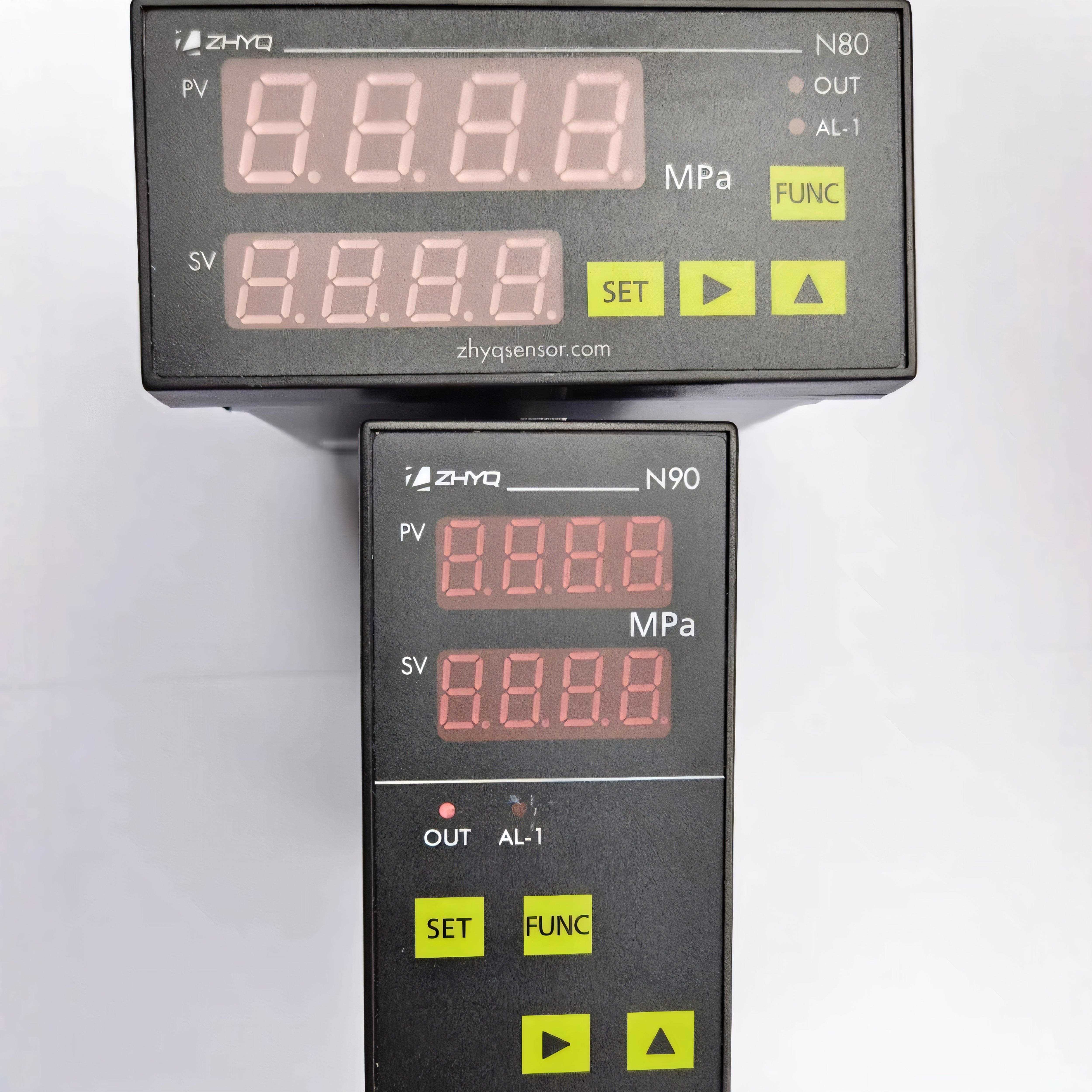 N80上海朝辉智能数字控制压力仪表 50mpa35/30mpa两路报警2amv
