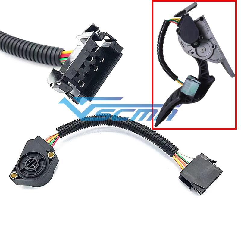 沃尔沃卡车油门踏板传感器 扁型插头5根线 适用于 FH FM