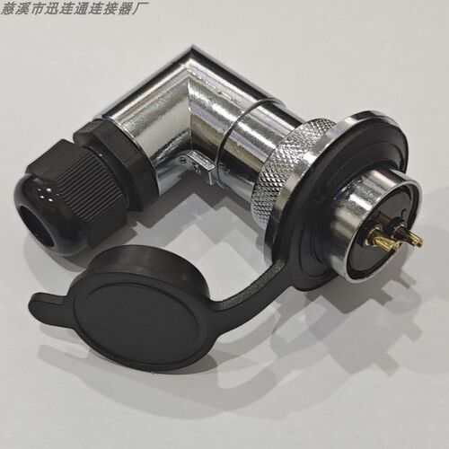 航空插头弯头GX25DF25开孔M25-2芯3芯4芯5芯6-7-8-9-10芯12连接器