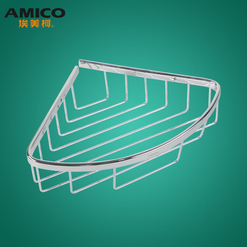 埃美柯WP6铜浴室卫生间肥皂网沐浴露置物架单槽网篮洗澡挂件角篮