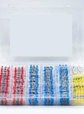 800pcs预绝缘端子焊锡环焊接密封线防水热缩对接连接器套装