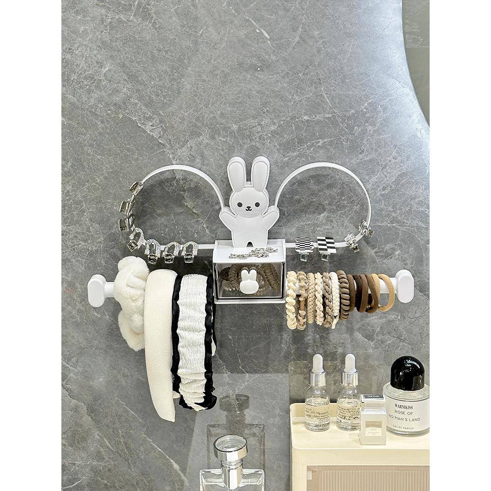 卫生间发箍收纳架壁挂发夹头饰品发卡挂墙收纳盒大肠发圈置物架子