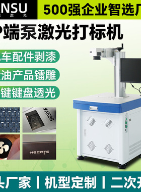 全自动EP端泵激光打标机30w20w激光镭雕机金属塑料按键激光镭射机