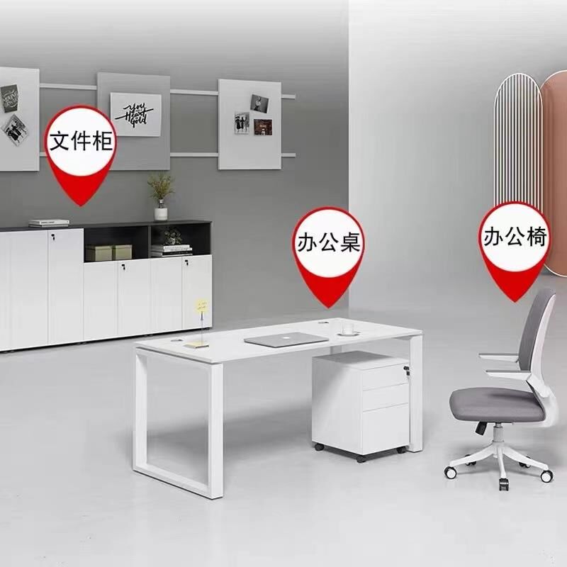 杭州办公桌椅组合简办公家室具约Y-122/46/人职员桌办公屏风