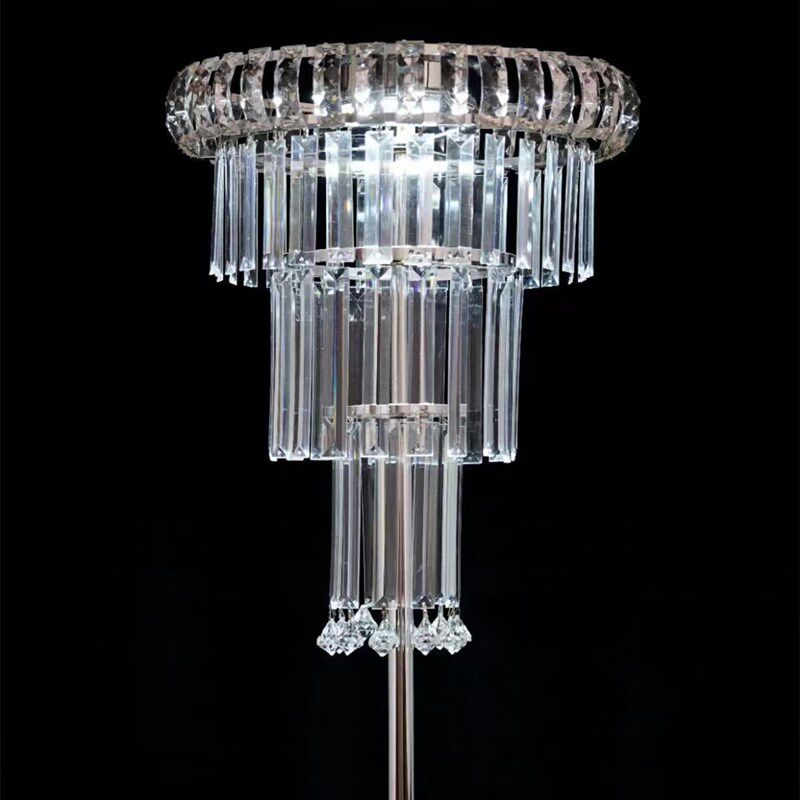 新款婚庆水晶冰条花器婚礼宴会主桌发光装饰插花器桌花摆件精装饰