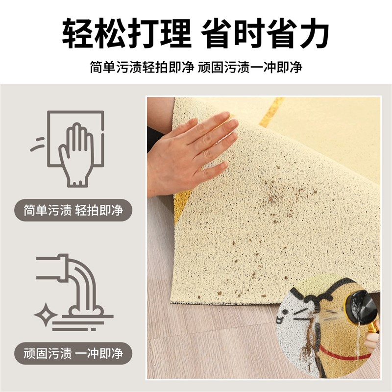 卡通丝圈地垫入户门垫家用玄关进门脚踏垫2025新款门口地毯防滑垫